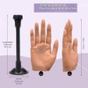 Mano de práctica para uñas acrílicas, maniquí de silicona realista