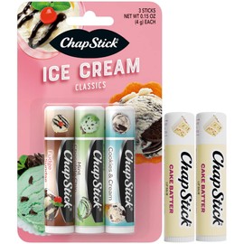 ChapStick- Paquete de cuidado de labios bálsamo labial Ice Cream Classics  Cake Batter, 0,15 unidades (juego de 5 piezas)                             