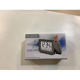 LA CROSSE TECHNOLOGY WT522 Radio-Controlled Alarm Clock with Projection - Silver, Grey, 167.9 x 99 x 38.5 mm (WT522-MEG)