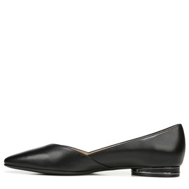 Naturalizer Womens Havana Pointed Toe Slip On Dress Ballet Flat,Black Leather,9.5M