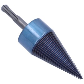 Wood Splitter Drill Bit Blue Plated High Speed Steel 42mm Firewood Cone Punching Tool
