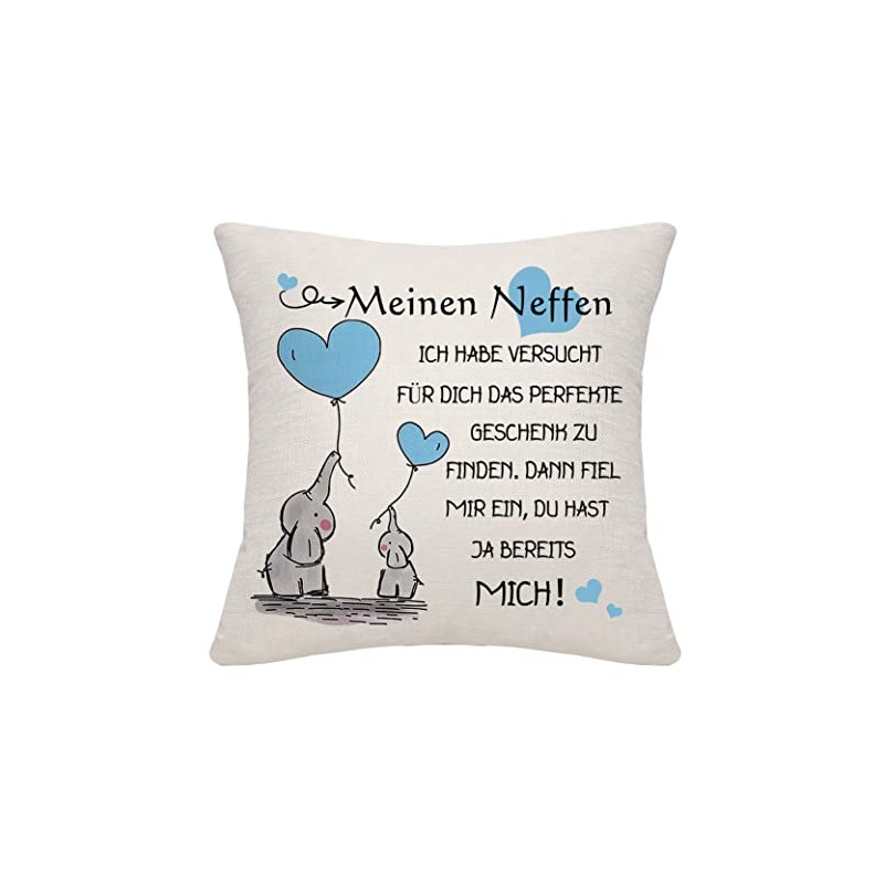 Bommex Nephew Gift from Aunt Uncle Nephew Cushion Cover from