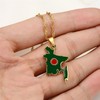 LUTAKU Bangladesh Map and Flag Necklace for Women Men, Bangladesh