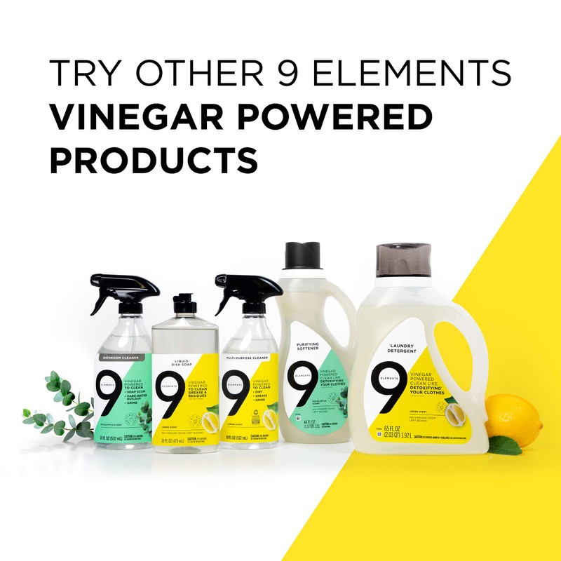 9 Elements Liquid Laundry Detergent, Lemon Scent, 46 Oz, 46