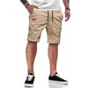 Jmierr Men's Summer Chino Shorts, Cotton, Elastic Waist, with Pockets,