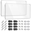 2 Pack Clear License Plate Protector for US Standard Plates,