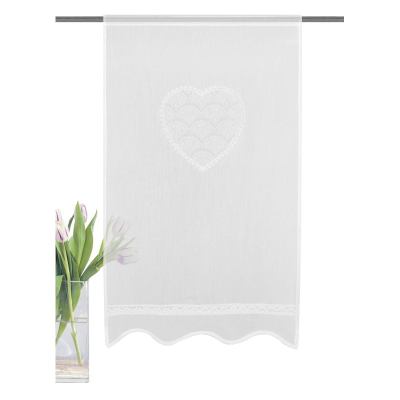 HOME WOHNIDEEN Corazon 054517-0101 80 x 40 cm White Batiste