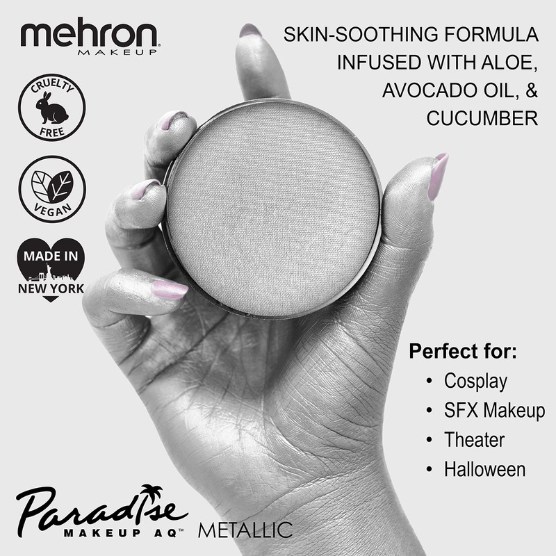 Mehron Paradise FX Metallics – Metallic Silver 1.4 oz |