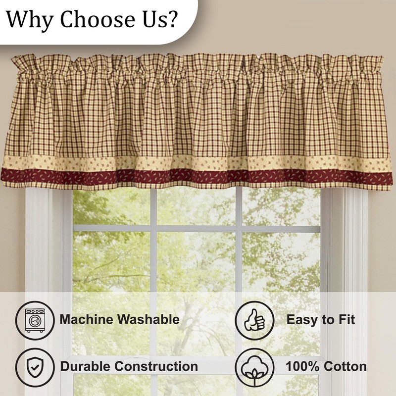 Apple Jack Country Valance, 72 Inch X 14 Inch
