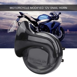 12V Snail Horn, Universal 12V Horn Extra Loud Motorcycle Horn 110db 510hz Motorbike Horn Waterproof Boat Horn 12V Snail Horn Air Horn Voice Speaker