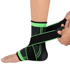 Cavigliera Sportiva a Compressione Graduata con Fasce Elastiche Regolabili – Tutore Caviglia Professionale Distorsioni, Tendinite e Recupero Post-Infortunio – Traspirante e Antiscivolo – Uomo e Donna