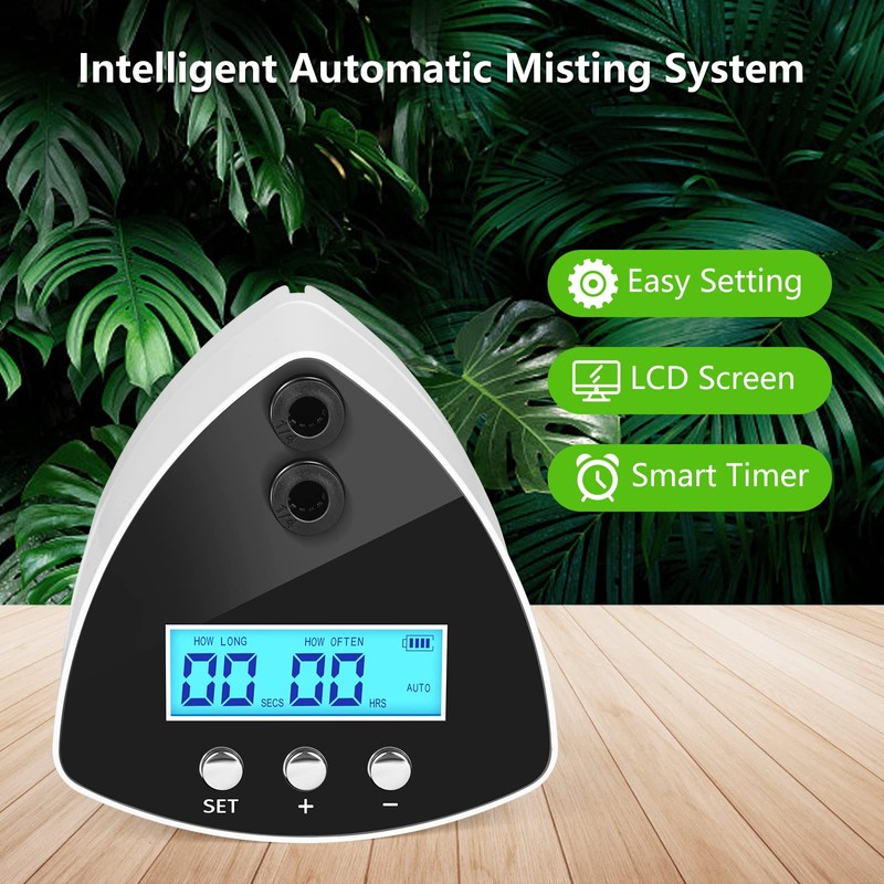 DAOTAILI Reptile Misting System | Automatic Humidifier with 2 Nozzles,