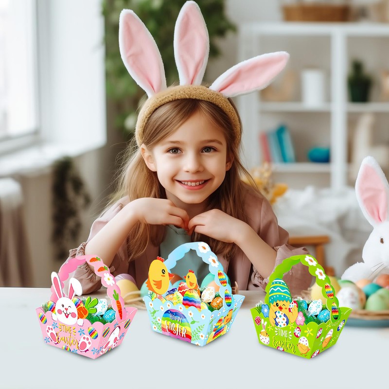 Pack of 8 Easter Baskets Craft Idea, Easter Baskets Crafts,
