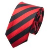 Striped Ties for Men, Regular Ties with Stripes (Red Black,