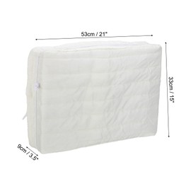 PATIKIL Indoor Air Conditioner Cover, 21x15x3.5 Window AC Unit Cover Double Insulation with Elastic Drawstring for Wall Window Unit, White