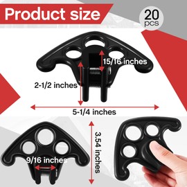 Cinnvoice 20 Pcs Snow Guards for Metal Roofs Plastic Roof Ice Guard Metal Roof Snow Guards Stops Guard Block Stops Breaks for Standing Seam Roofing, Set Screws Included