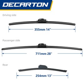 3 Wiper Blades Replacement for 2013-2017 Hyundai Elantra GT,Original Equipment Windshield Wiper Blade Set.