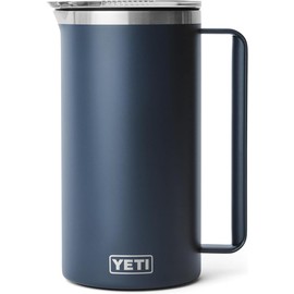YETI Rambler Pitcher, Vacuum Insulated, Stainless Steel with MagSlider Lid, Navy, 64 oz (1892 ml)