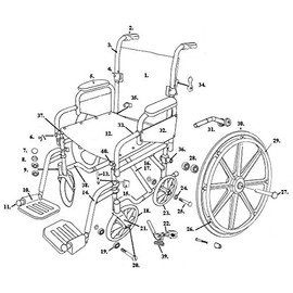 Complete Medical Rear Wheel Polywog, 1 Pound