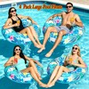 4 pcs Large Luau Pool Floats Inflatable Floaties Rings for
