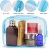 Bolsas de cosméticos transparentes azules (Paquete de 20) - Prácticas