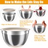 Mixing Bowls with Airtight Lids Set, 4 Stainless Steel Bowls
