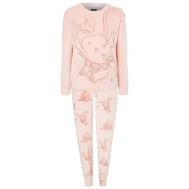 K Collection Ladies Ex Store Velour Pyjamas - Warm Fleece Soft PJs for Women - Loungewear Nightwear - Assorted Designs - Sizes 4-22 (8-10, Dumbo)