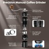 COOL KNIGHT Manual Coffee Grinder, 7-Edge SUS420 Stainless Steel Conical