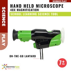 Discovery Toys Handheld Microscope for Kids | 40x Magnification LED – STEM Science Kit | Pocket Microscope Toy | Educational Toy Explorer Gift | Portable Mini Scope for Ages 8+ | Explore IT!