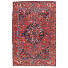 Jaipur Living, Machine Washable 2x10 Runner Rug, Boho Red/Blue Hallway Rug