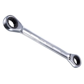 CoCud Double Box End Reversible Ratchet Wrench Metric 17mm x 19mm Box End Size 72 Teeth Cr-V Ratchet Spanner - (Application: For Repair)
