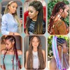 24 Inch Braids Extensions, Jumbo Braids, Synthetic Hair, 3 Bundles,