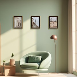 Space Art Deco, 8x12 Ornate Picture Frame Without Mat for 8x12 Photo,Shatter-Resistant Glass Sawtooth Hangers Wall Mount Display(Color Black/Classic Gold)