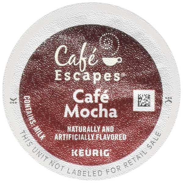 Gourmet Single Cup Coffee CAF Cafe Mocha - 12 Count K-Cups CAF Esca[ES,(Green Mountain Coffee Roasters)