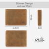 Baur Men's Genuine Buffalo Leather Wallet with RFID Protection Horizontal