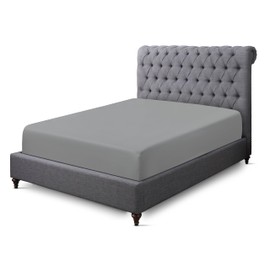 Sapphire collection 200 Thread Count 100% Egyptian Cotton Fitted Sheet (King, Grey)