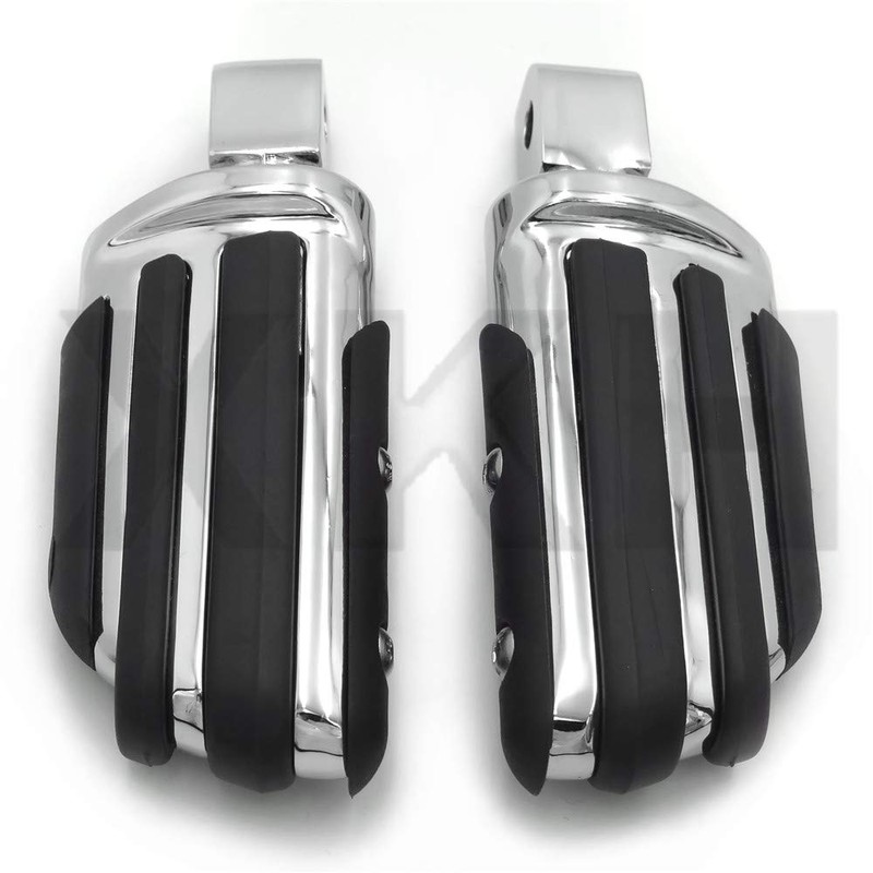 SMT- Chrome Rubber Pilot footpeg footrest Compatible With Yamaha '08-'17