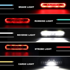 OPP ULITE UTV LED Chase Brake Tail Lights, 5 Function Chase Light Bar, Strobe/Courtesy/Reverse/Running/Brake for Polaris RZR Ranger Can Am Maverick X3