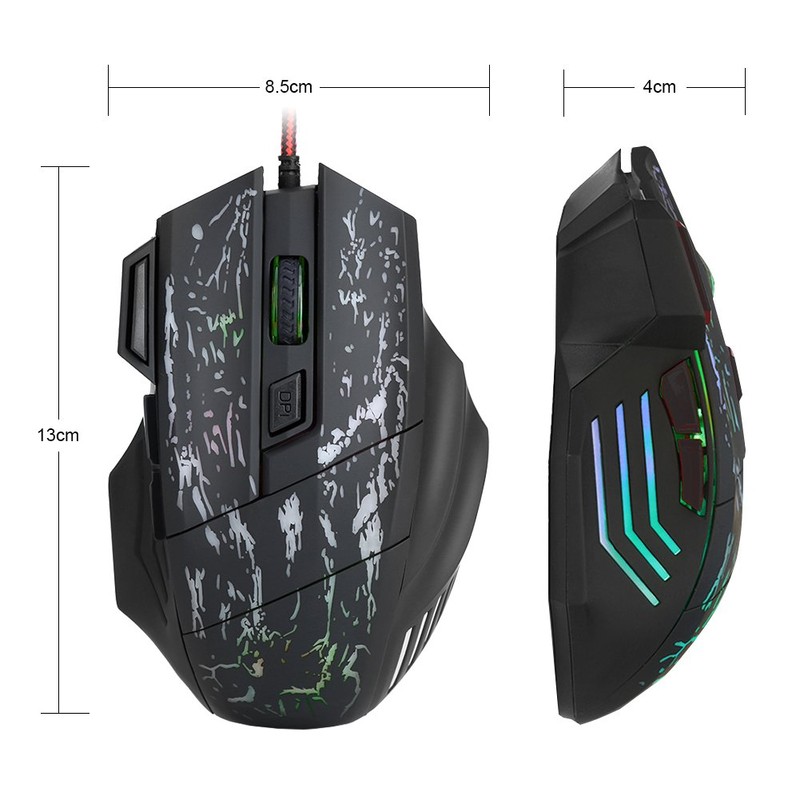 VBESTLIFE Game Mouse, 7 Tasten USB Wired Optical Game Gaming