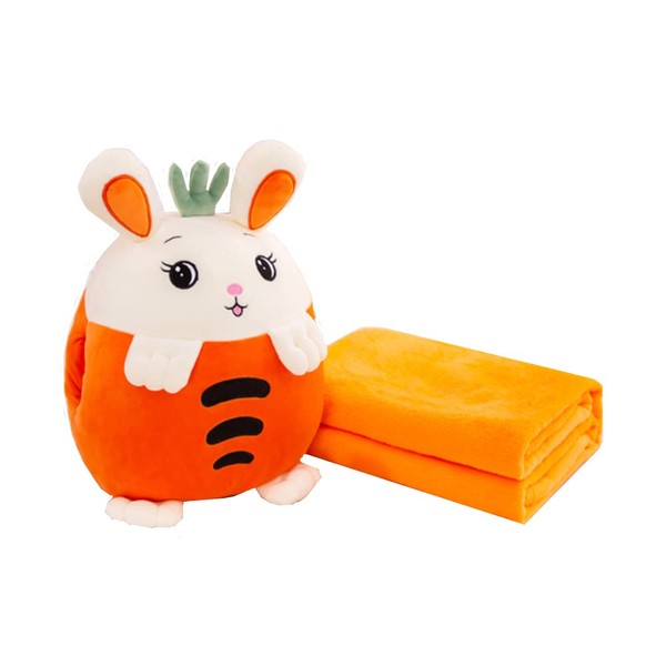 YUDONG Kids Stuffed Animal Travel Blanket and Pillow Set, Adorable