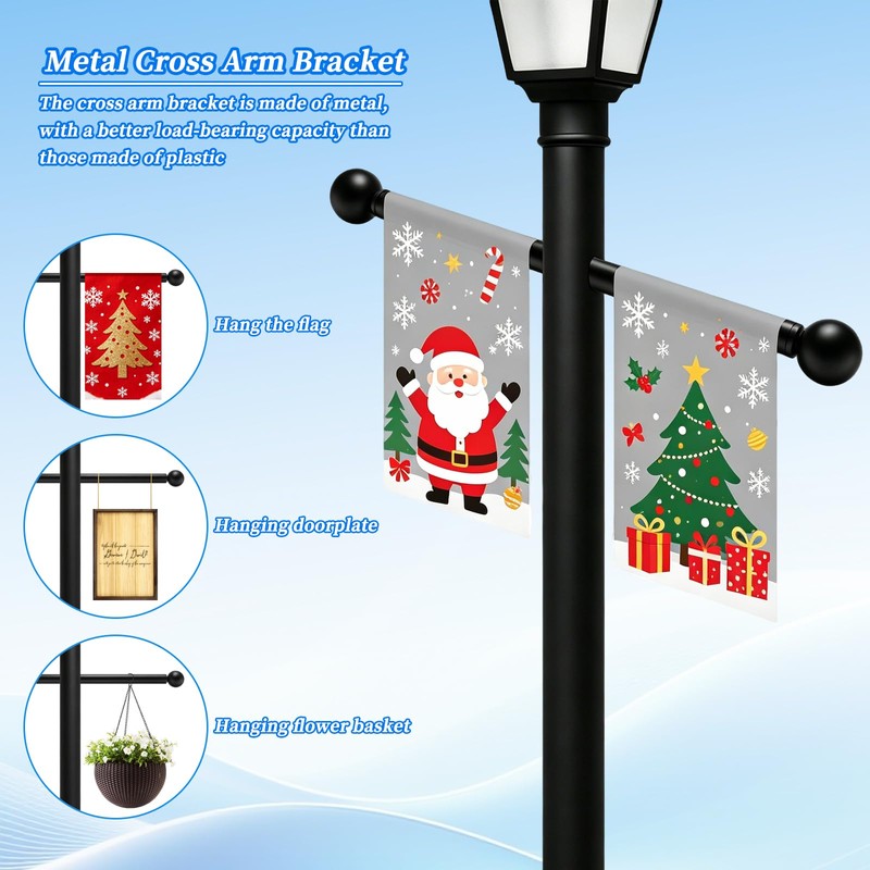 16 Inch Lamp Post Cross Arm Heavy Duty Metal Ladder