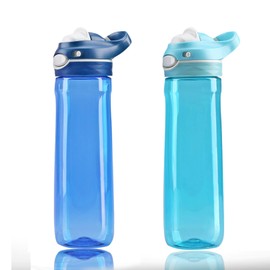 DEARART 2-Pack 26oz Blue Water Bottle and Sky Blue Water Bottle With No Straw, BPA FREE Leakproof Wide Mouth Has Handle, Easy Carried Suit Sports Travel Office School etc.
