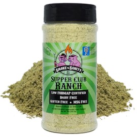 Smoke n Sanity Supper Club Ranch Seasoning- Monash Certified Low FODMAP - Gluten Free - Certified Kosher - Dairy Free for Low FODMAP Foods (9 oz Shaker)