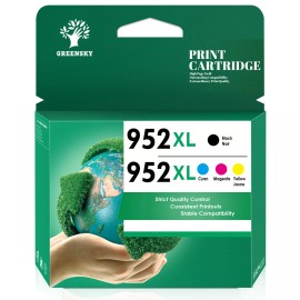 GREENSKY 4x 952XL Ink for HP Officejet Pro 7740 8210 8216 8218 8710 8714 8715 8716 952 XL