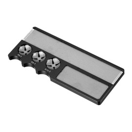 PATIKIL 4-in-1 Billiard Pool Cue Tip Shaper, Aluminum Multifunction Cue Stick Tip Burnisher Repair Tool Accessory for Snooker, Black