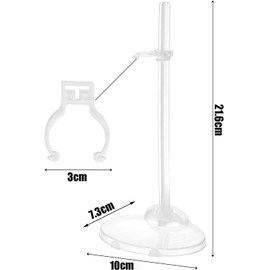 WUWEOT 40 Pieces Doll Stands, Transparent Stand for Dolls and Action Figures, Adjustable Doll Holder, Mini Doll Display Stand for 28 cm to 33 cm Doll Accessories