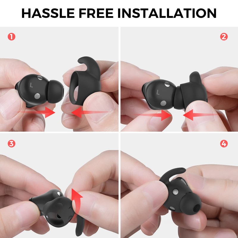 AhaStyle 3 Pairs Beats Studio Buds Ear Hooks Anti-Slip Ear