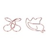 100Pcs Cute Paper Clips Cherry Hummingbird Style Electroplated Metal Gold