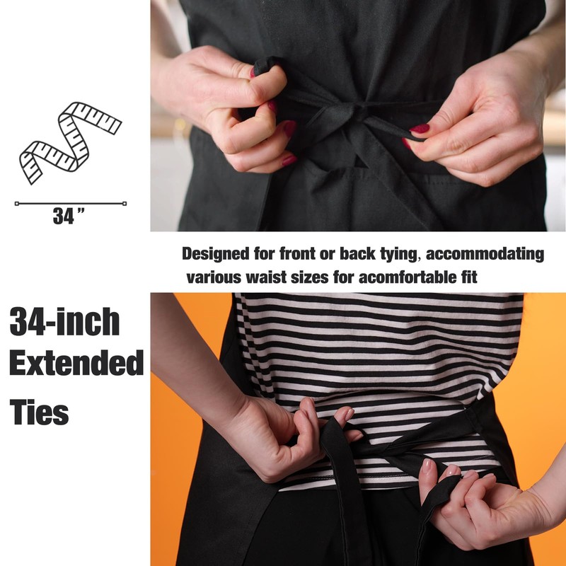 NOBONDO 12 Pack Bib Apron - Unisex Green Apron Bulk