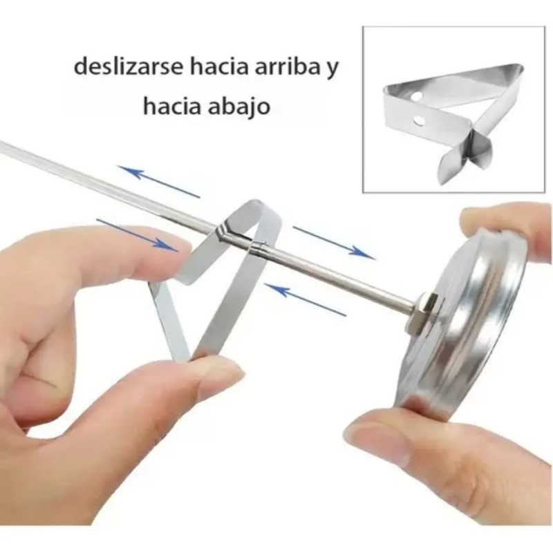 AH Termometro Acero Profesional Para Freidora 20 A 280c Color
